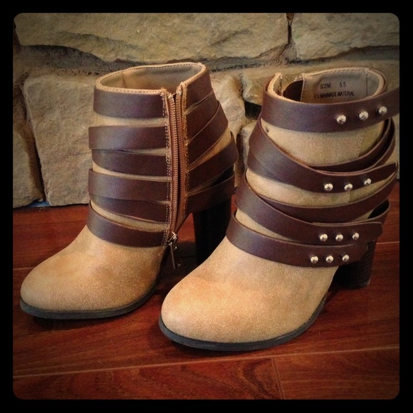 Tan & Brown Ankle Boots