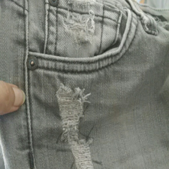 James jeans dry aged denim, grey, distressed sz 25 - Picture 2 of 4