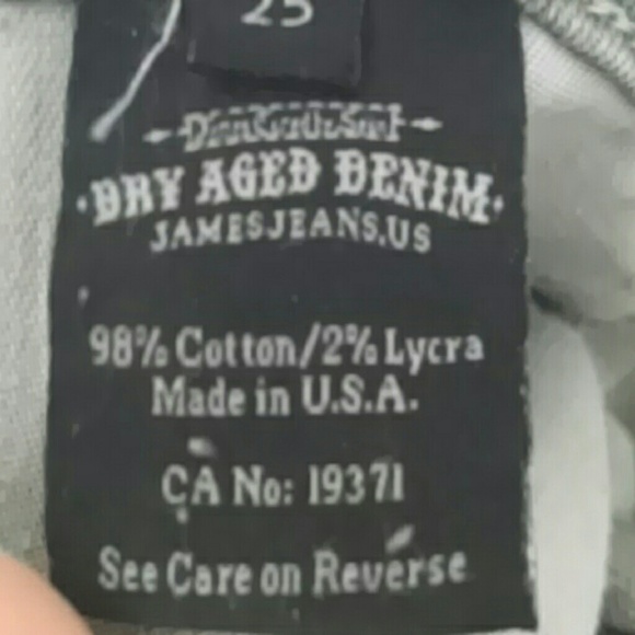 James jeans dry aged denim, grey, distressed sz 25 - Picture 3 of 4
