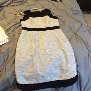 Banana Republic Light tweed and black accent dress