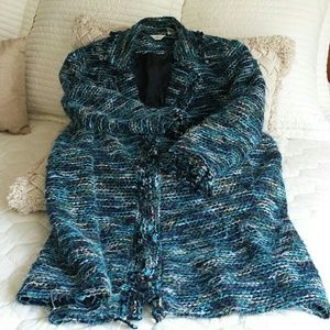 Laura ashley textured long jacket