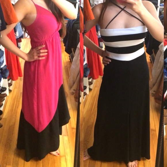 Bundle 2 maxi dress size S and red/white dress