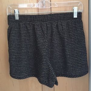 Black/olive green shorts