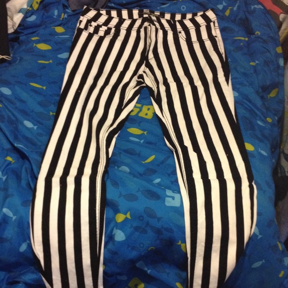 Striped jeans