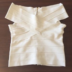 White Bandage Crop Top