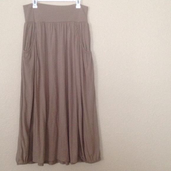 Tan Maxi skirt