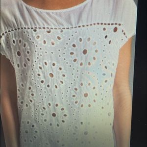 Ella Moss Tops - Ella Moss white heidi Eyelet Top silk Small Ella Moss Tops - Ella Moss white heidi Eyelet Top silk Small