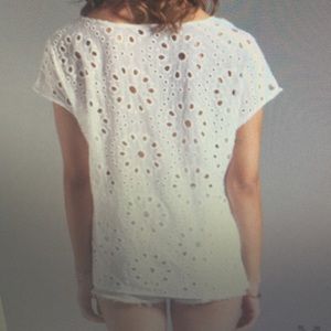 Ella Moss Tops - Ella Moss white heidi Eyelet Top silk Small Ella Moss Tops - Ella Moss white heidi Eyelet Top silk Small