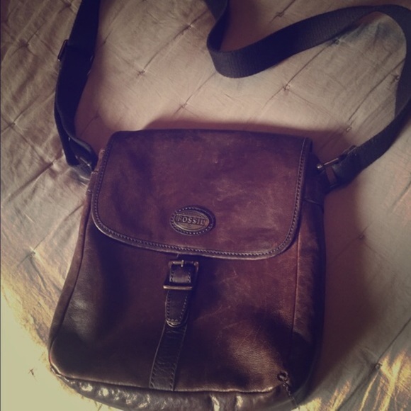Fossil Handbags - Fossil leather courier satchel