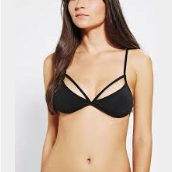 UO black cut out bra