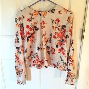 Zara silky floral top
