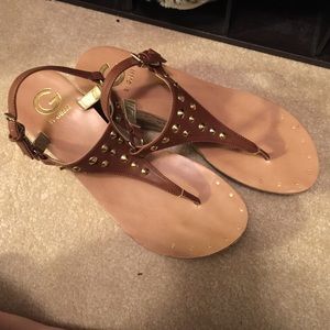 Guess Gold Rockstud sandals