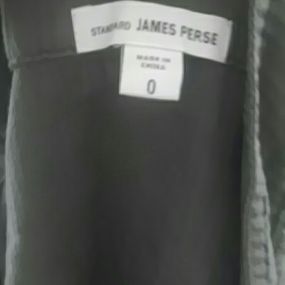 James perse button up grey cotton blouse shirt