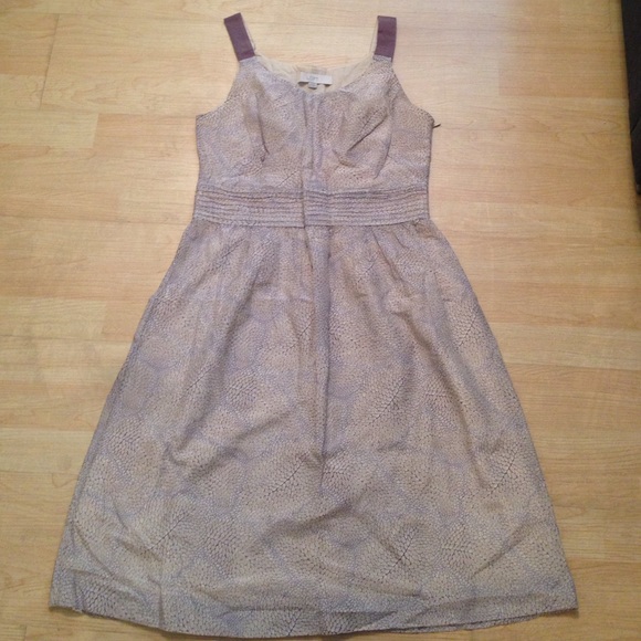 Pretty purple print dress by LOFT