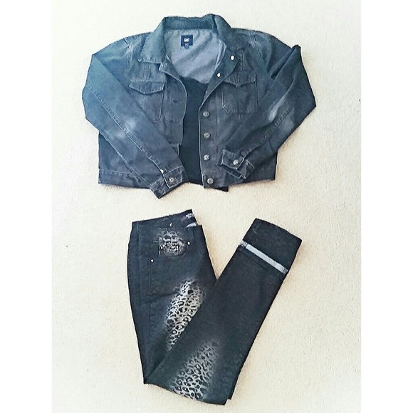 Leapard print jeans