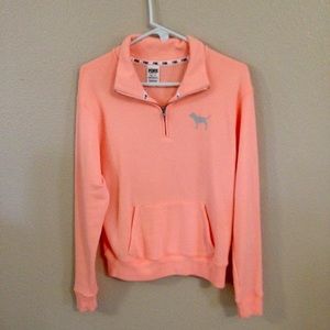 VS half zip up in peach