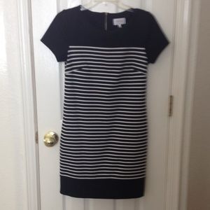 Laundry black and white strip dress size 6