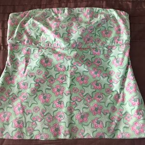 Vineyards Vines strapless top.