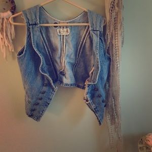 Free People Denim Vest