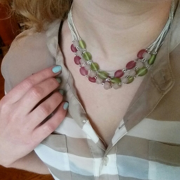 Tri-Coloured Layered Necklace