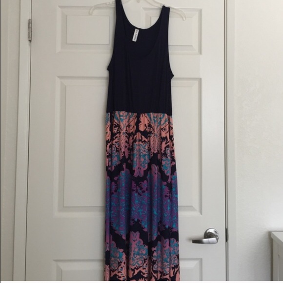 Navy maxi dress