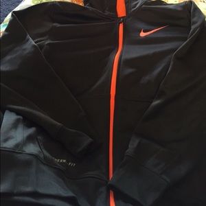 Boys youth large dark gray Nike zip up