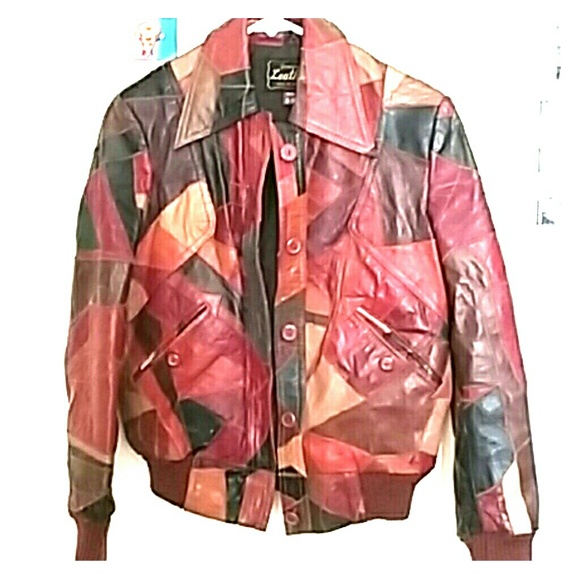Vintage leather bomber jacket