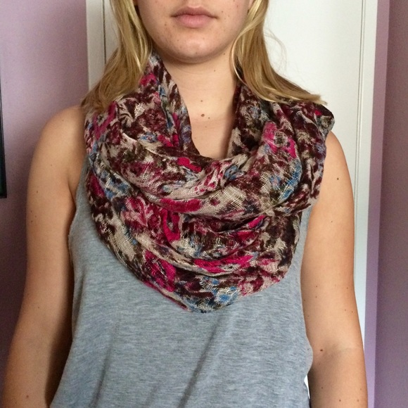 Floral infinity scarf