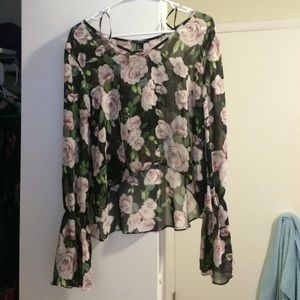 floral sheer top