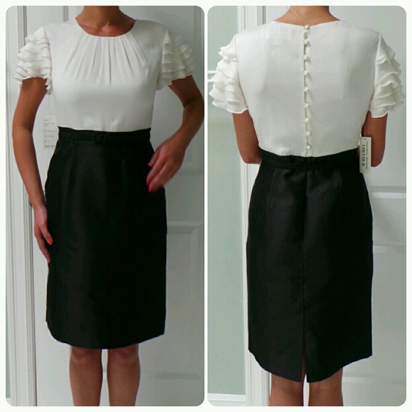 Chetta B Black and White Dress