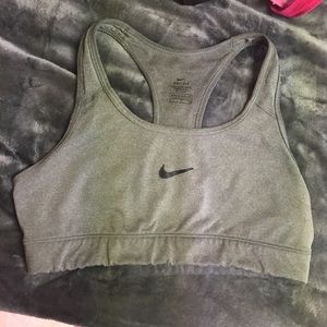 Grey Nike sports bra