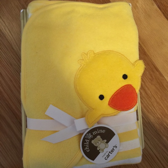 Carters child of mine yellow duck towel
