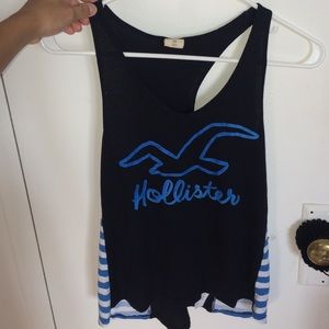 Hollister tank top. Black white blue. size XS