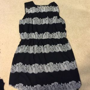 Lace print dress