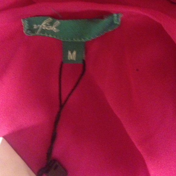 Hot pink 1 shoulder dress with tie. NWT - Picture 4 of 4