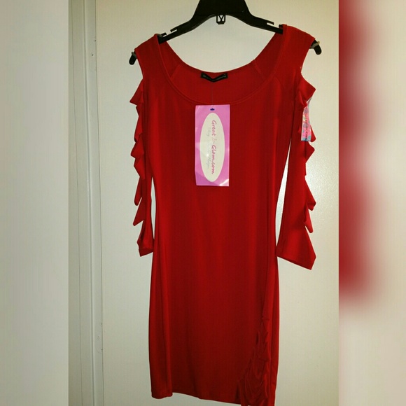 Red bodycon dress