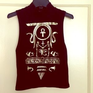 Black Egyptian crop top