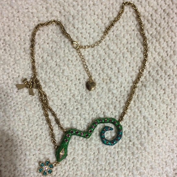 Betsey Johnson Jungle Fever Snake Necklace