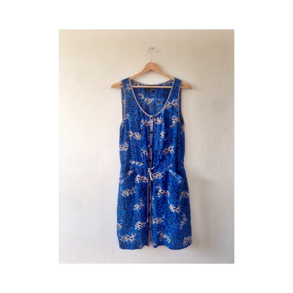 Greylin printed 100% silk tie-waist dress