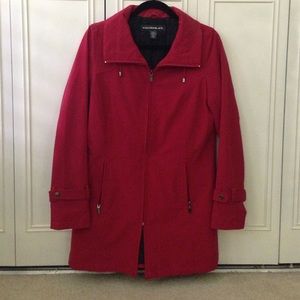 Kristen Blake Red Raincoat