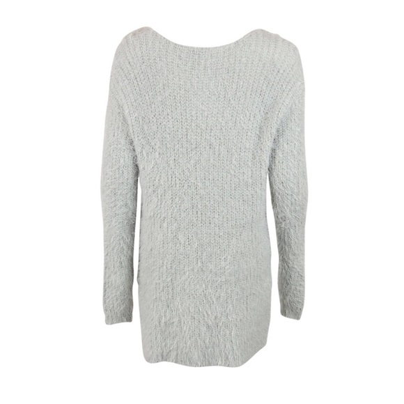 ✨HP 9/29✨ Light Grey Fuzzy Sweater - Picture 3 of 4