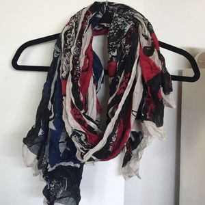 Free People "raining cats and dogs" scarf
