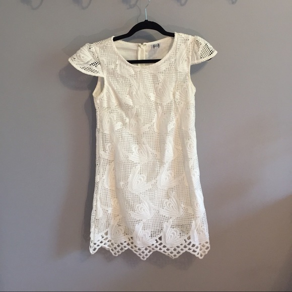 Sabo Skirt White crochet mini dress