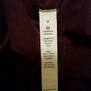 Hold!! Cotton Lululemons size 8 capris