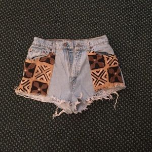 Levi's tribal jean shorts