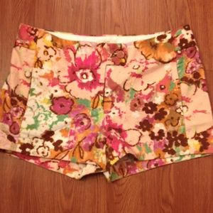 J Crew floral print shorts