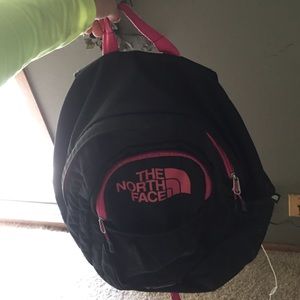 North face black backpack