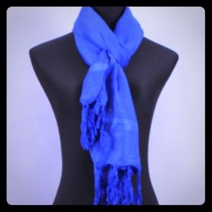 Vibrant Blue love Quotes Scarf