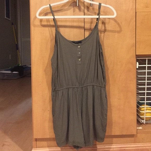 Forever 21 Dresses & Skirts - Army green romper