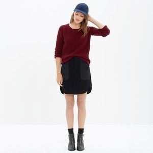 Madewell quilted shirttail skirt